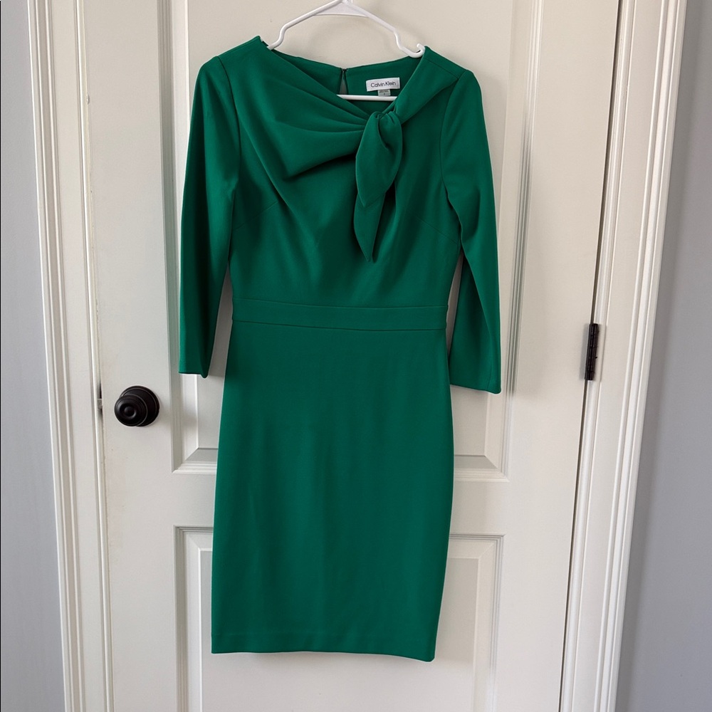 Calvin Klein Collection Emerald Long Sleeve Dress